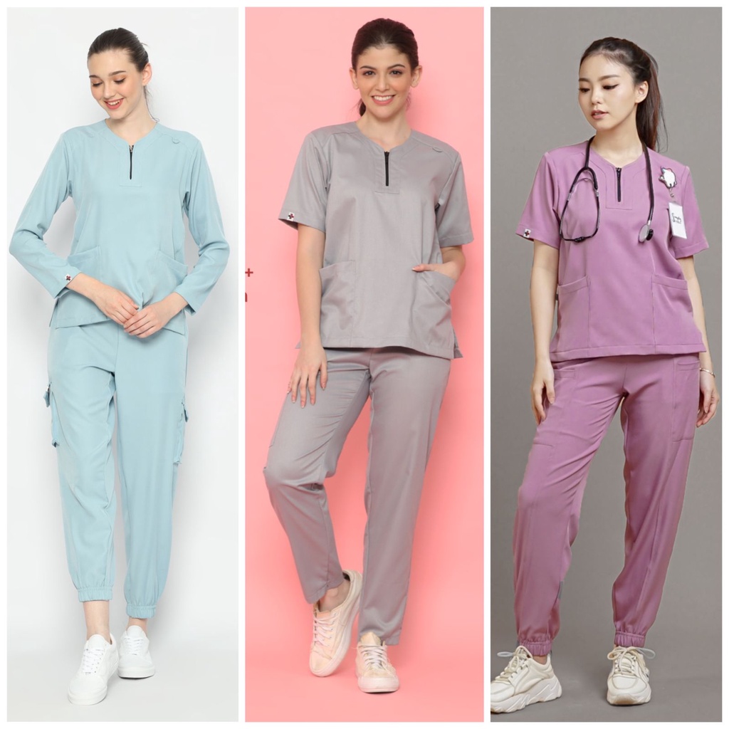 Jual Simply Trendy Scrub Medis Baju Jaga Baju Ok Baju Dokter Baju