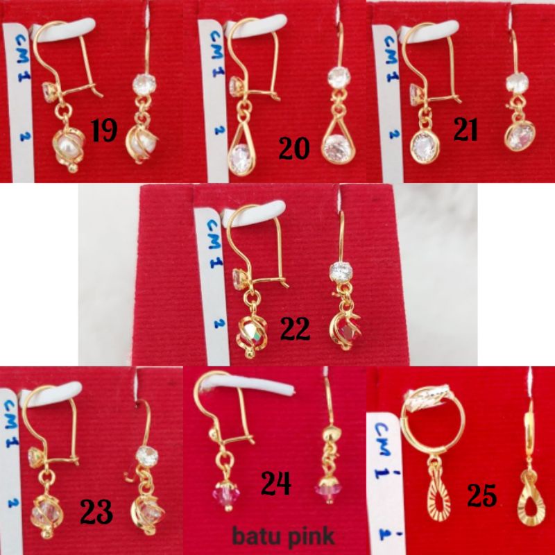 ANTING ANAK PERAK 925 LAPIS MAS 24K