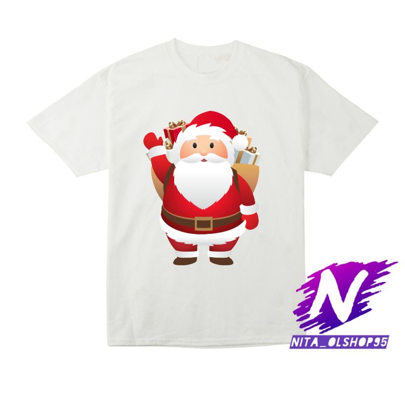 kaos anak baju anak natal tahun baru sinterklas