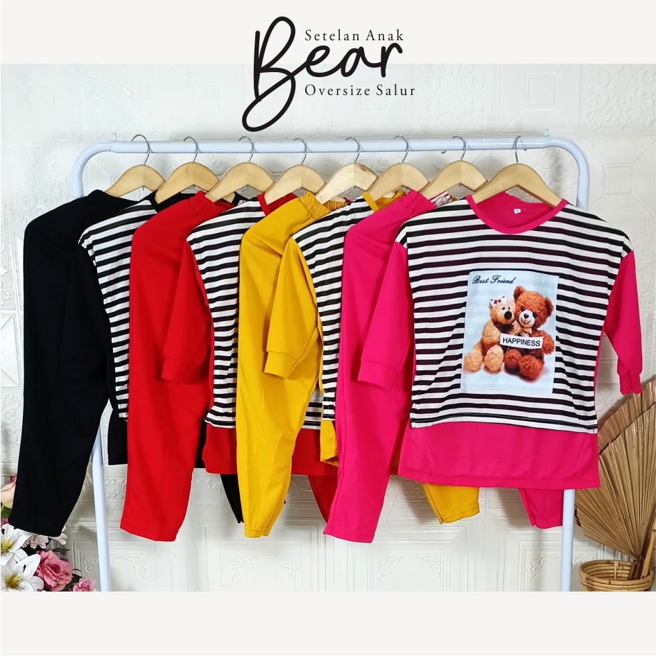 Setelan Anak Perempuan Bear Oversize Salur CKids