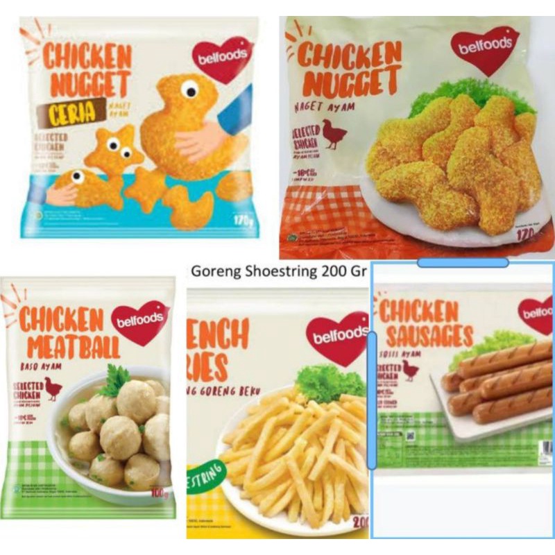 

Frozen Belfoods serba 12.500, Nugget, Kentang, Baso, Sosis