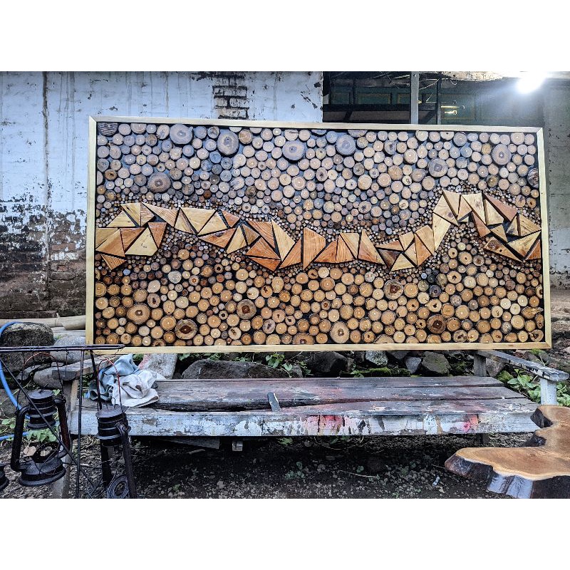 Hiasan Dinding Rustyc Aksen dinding kayu hiasan dinding kayu hiasan kayu untuk dinding hiasan dindin