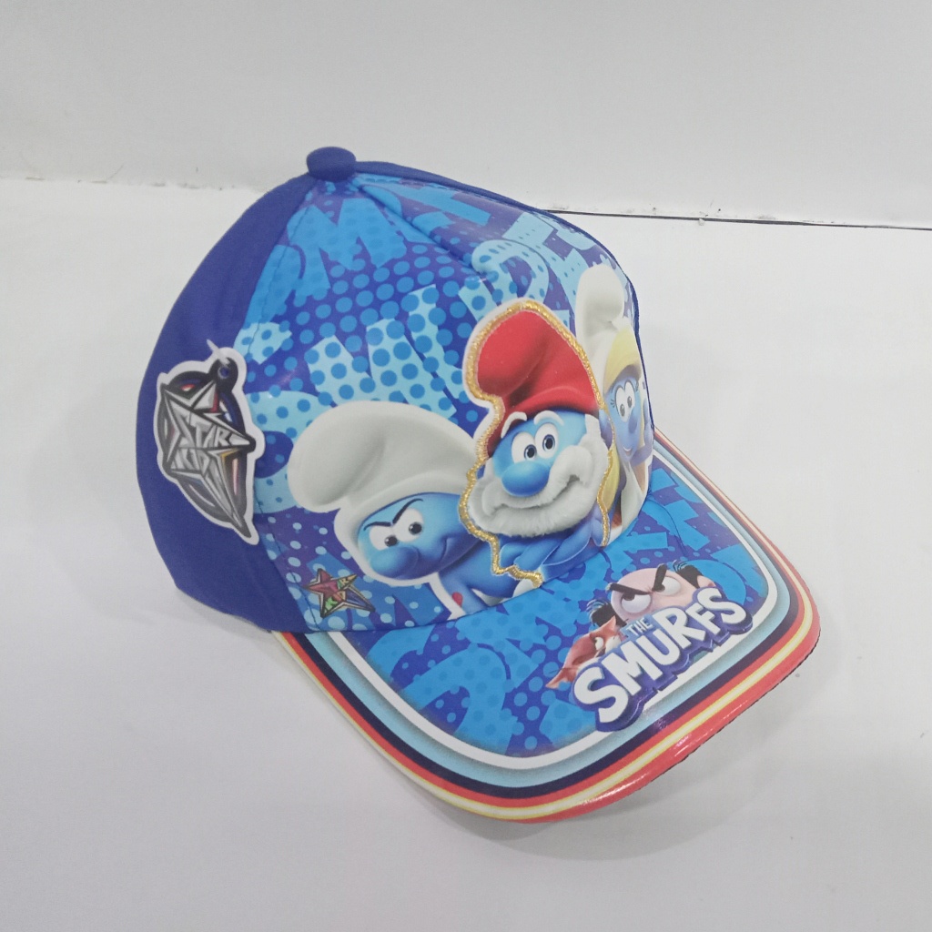 DISKON PROMO SALE Topi anak smurf mainan the smurfs murah fashion unik TK SD komik kartun lucu tidak