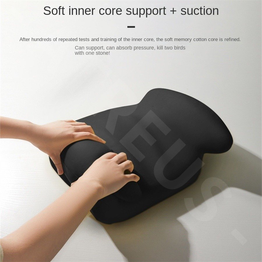 1pc Bantal Punggung Bahan Katun Memory Foam Untuk Kursi Kantor / Mobil