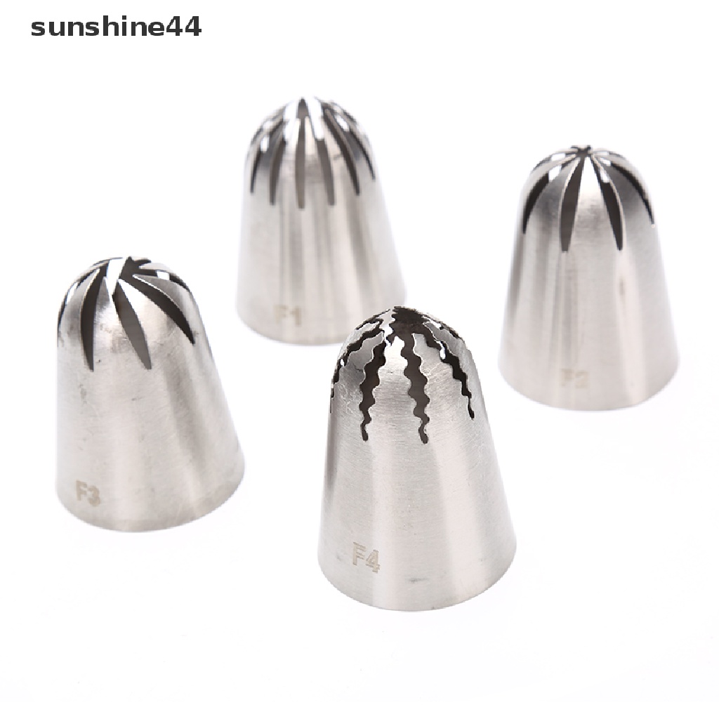 Sunshine Spuit Piping Stainless Steel Bentuk Bunga Mawar Ukuran Besar Untuk Dekorasi Kue