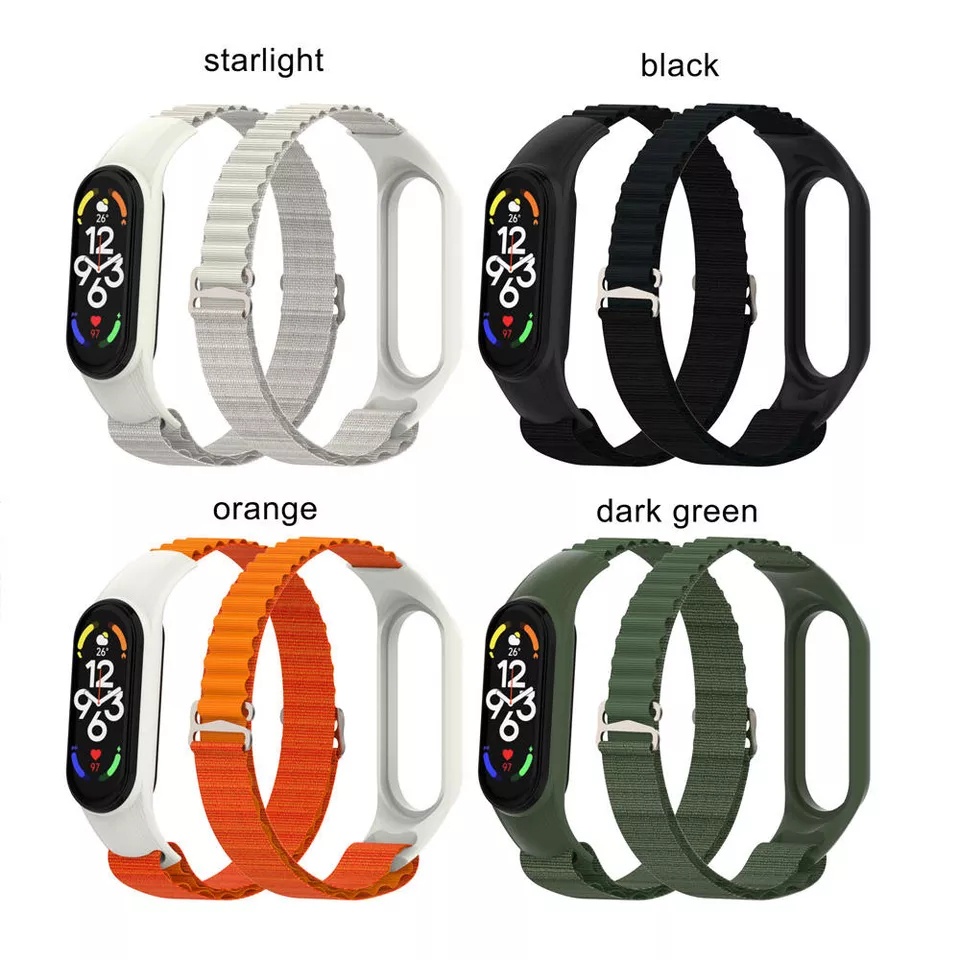 ALPINE Loop Nylon Strap Tali Xiaomi Mi Band 3 4 5 6 7 Miband 3 4 5 6 7