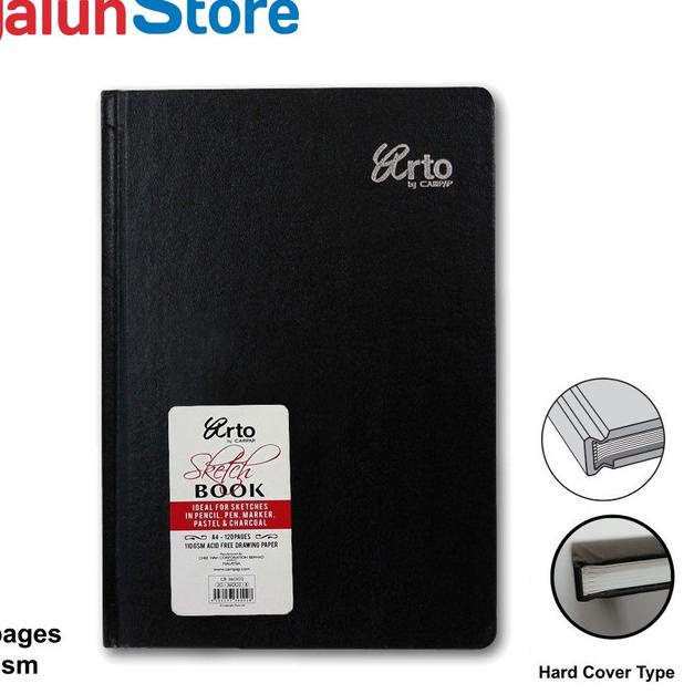 

Arto Sketch Book / Sketsa / Buku Gambar A4 Hard Cover 120 sheets