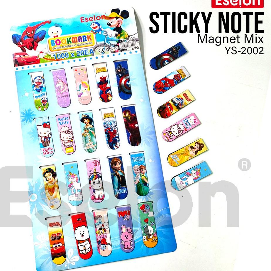 

✹ 20pcs Pembatas buku magnet / stick note magnet / bookmark / stickey note magnet CX006 さ