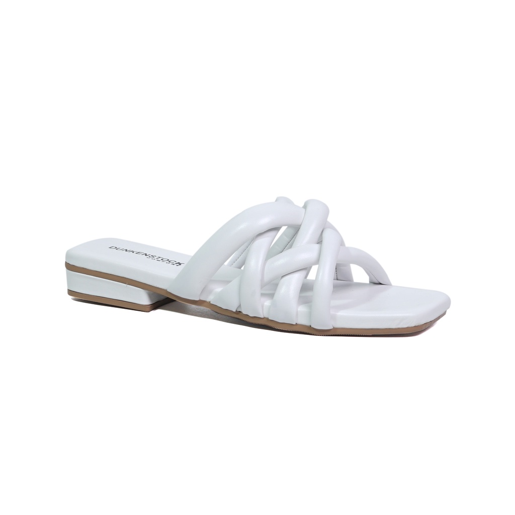 Dunkenstock ANNA Sandal selop wanita tinggi 3 cm sendal flat cewek kekinian model tali kepang