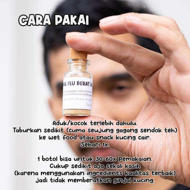 Vitamin Kucing Flu Berat & Pilek