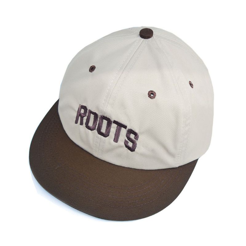 TOPI SIX PANEL ROOTS CREAM BROWN