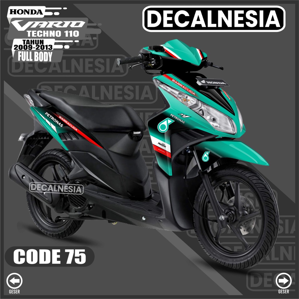 Sticker Decal Vario Techno 110 Full Body Petronas Stiker Karbu 2009 2010 2011 2012 2013 Motor Honda 