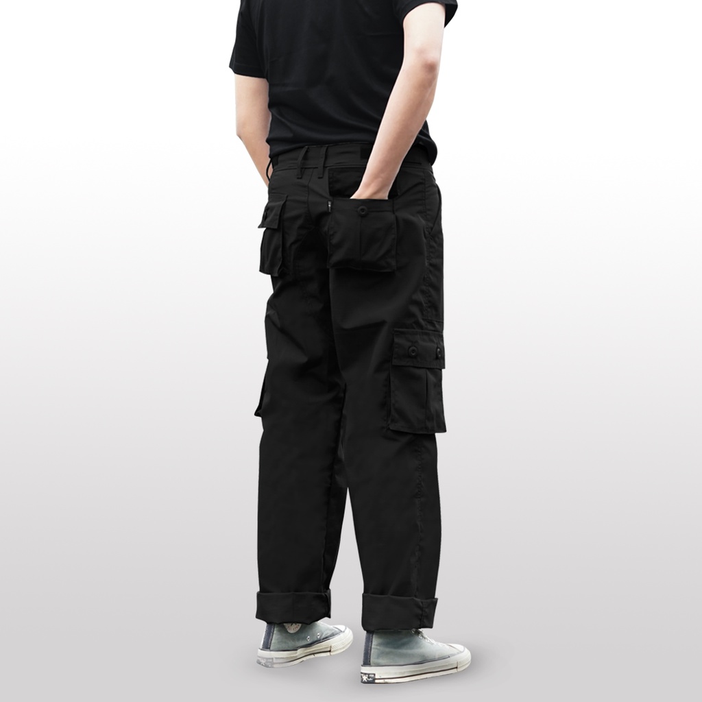 PLAIN AS DAY - TOBEY CARGO PANTS - BLACK