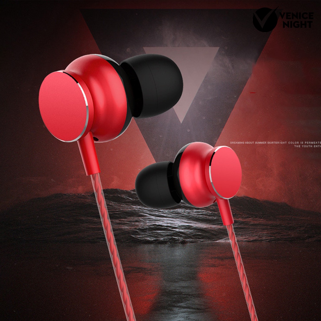 (VNEP) (Berkabel) Universal Heavy Bass In-ear Earphone Noise Reduction Earbud dengan Mic