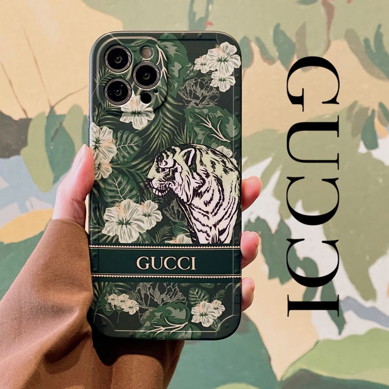 Merek Mewah IMD Case HP iP iPhone X Xr Xs Max14 Plus+Apple11 12 13 Pro Max Wanita Silikon Cover Phone Casing Gucci Vintage Tiger