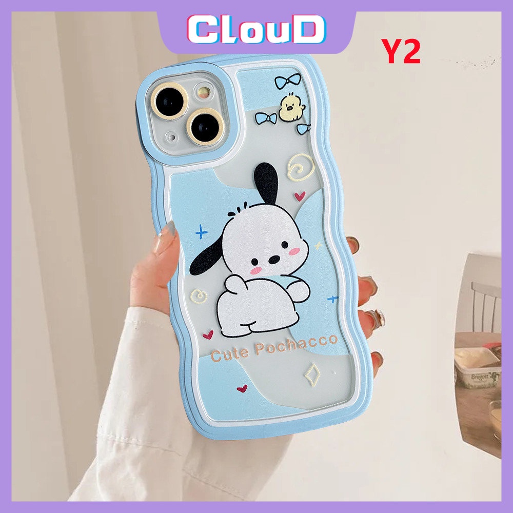 Soft Tpu Cute Pochacco Case Realme C35 C25Y C33 C30 C25s C20A C15 C25 C17 C3 C12 C20A C21Y C1 C11 C20 8 9 7 10 8i 7i 6i 5i 5 5s Wavy Edge Cartoon Winnie the Pooh Sarung Tahan Guncangan