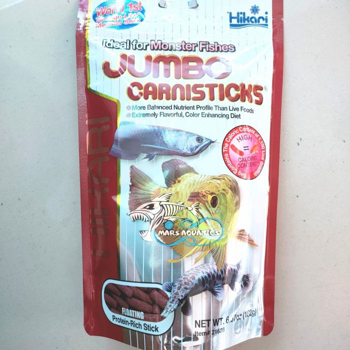 Makanan Ikan Pelet Ikan Predator Arowana Hikari Jumbo Carnisticks 182g