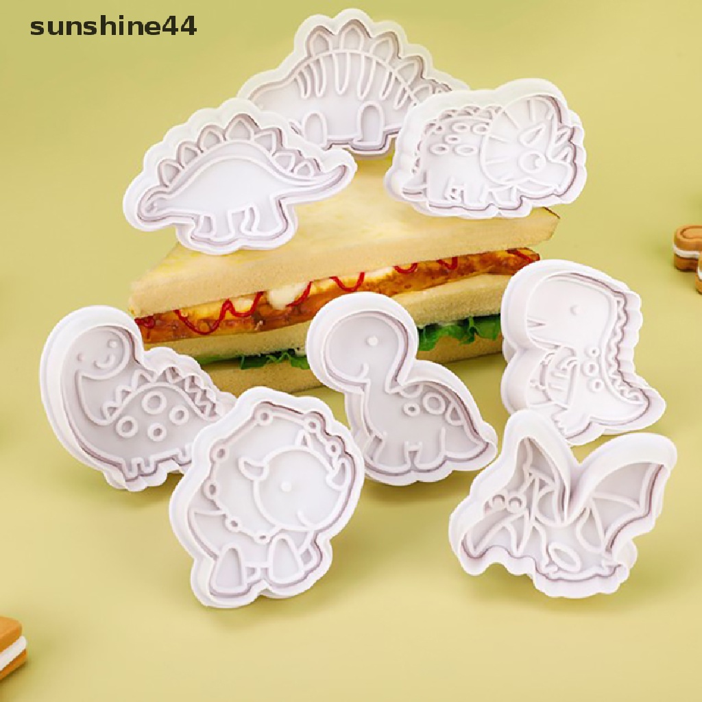 Sunshine 4pcs Cetakan Pemotong Adonan Kue Cookie Desain Dinosaurus