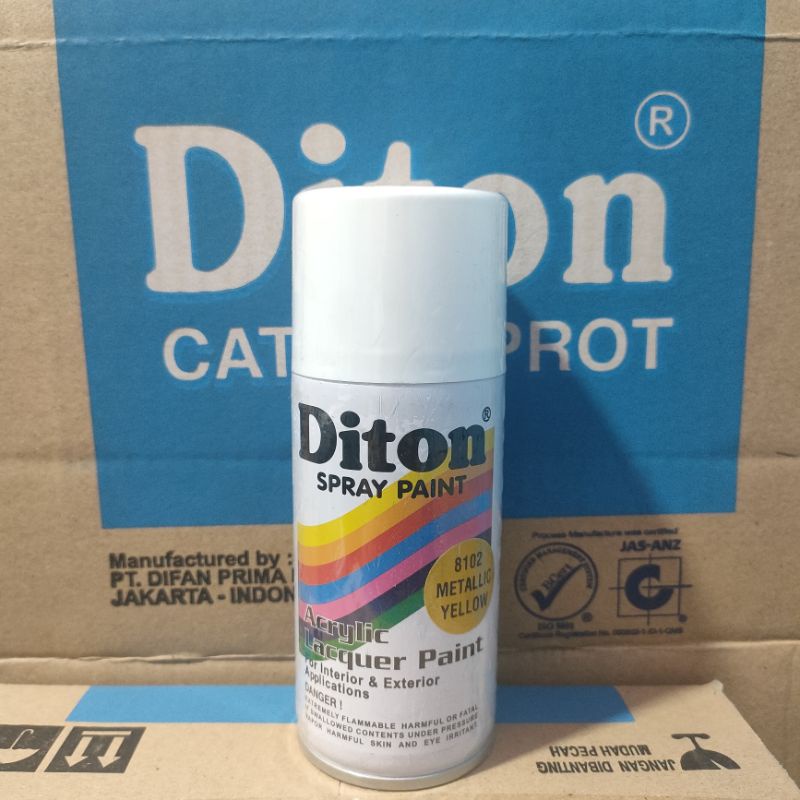 Pilok Cat Diton Metallic Yellow 8102 Primer Grey Epoxy 8020 Clear 8540 Paketan Kuning Metalik 3 pcs 150cc Pilox Cat Semprot Diton Spray Paint