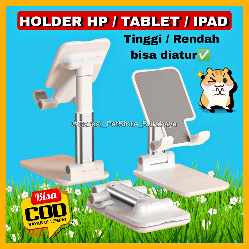 GPSS- Holder Hp HD23 Folding Desktop Phone Tablet Stand Holder Phone Holder Dudukan Hp Tripod Hp Dudukan Laptop Dudukan Tablet Holder Motor Holder Hp Motor Holder Hp Mobil