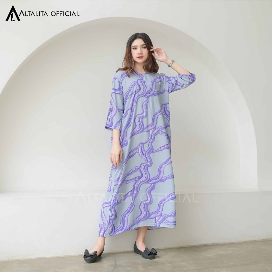 Long Daster Gamis Rayon Busui Semata Kaki Motif Viral Kekinian Murah | Homedress Daster Adem Terbaru Lengan 3/4 | Longdress Daster Panjang Busui Best Seller Non Ruffle