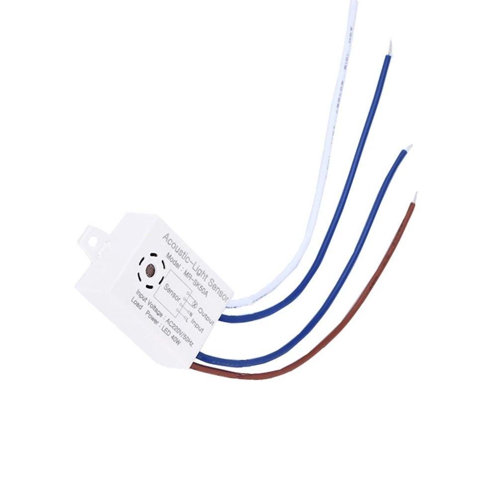 Agustina Suara Sensor Suara Perbaikan Rumah Saklar Aksesoris 220V 40W Sensor Cahaya Saklar MRSK50A Lampu Koridor Modul Sensor Pintar