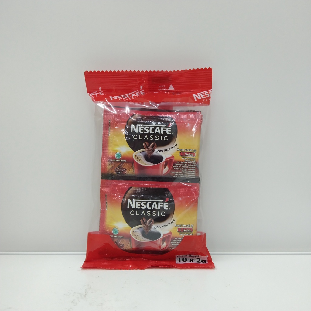 

Nescafe classic kopi murni 1renteng(10pcs) 2g