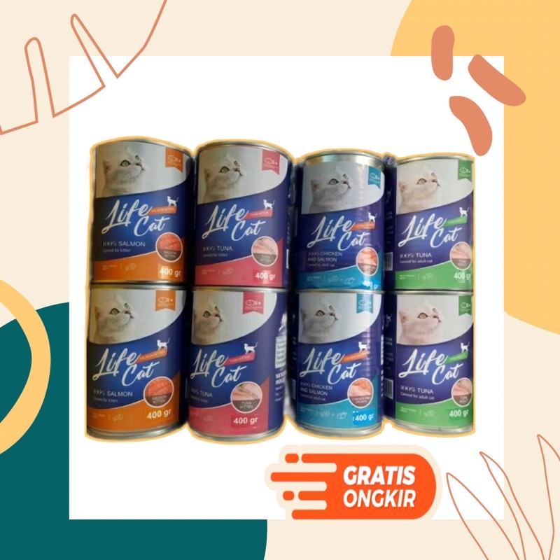 LIFE CAT KALENG CHICKEN SALMON ADULT 400gr Cat Food KALENG Life Cat Wet food Kucing Makanan Basah Kucing Life Cat