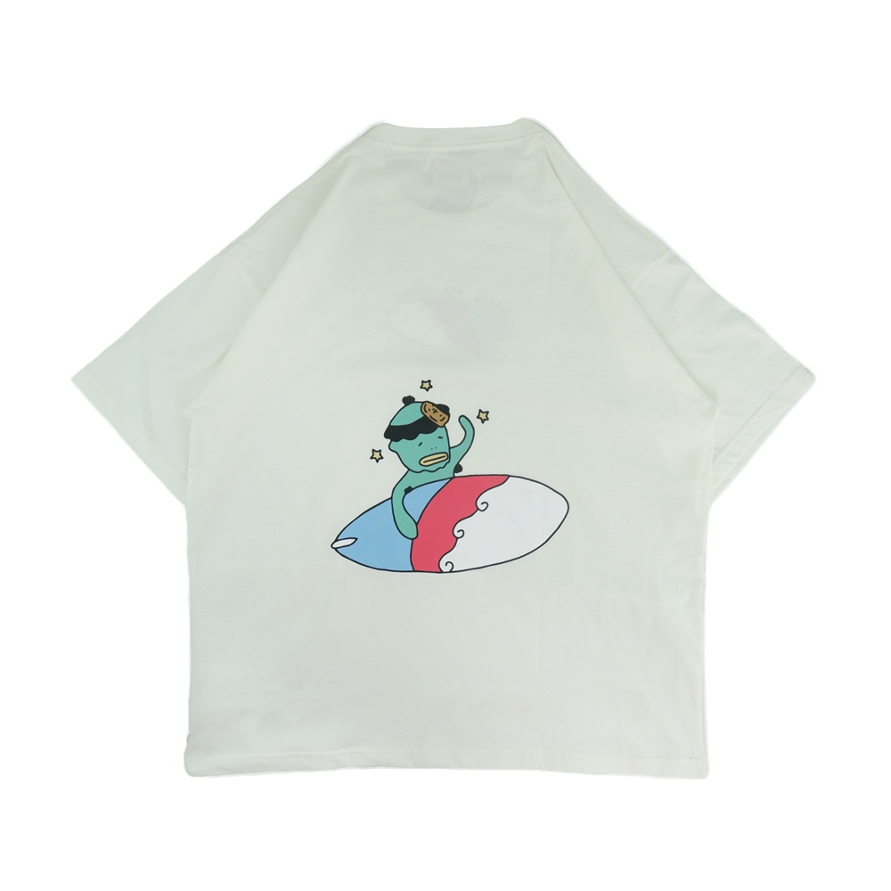 PEANUT STAIN - Catch The Wave Ivory Oversized Tshirt