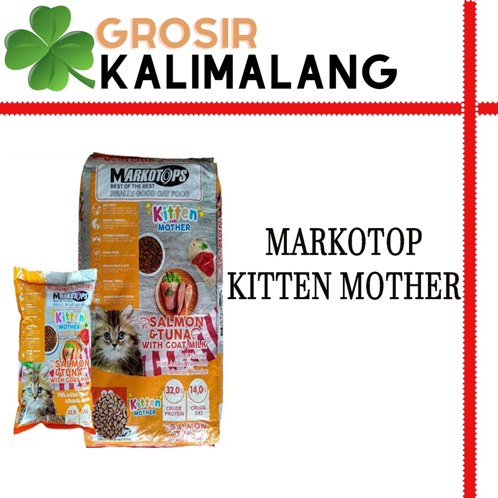 Markotops Kitten &amp; Mother Salmon Tuna 1kg (Grab/Gosend)