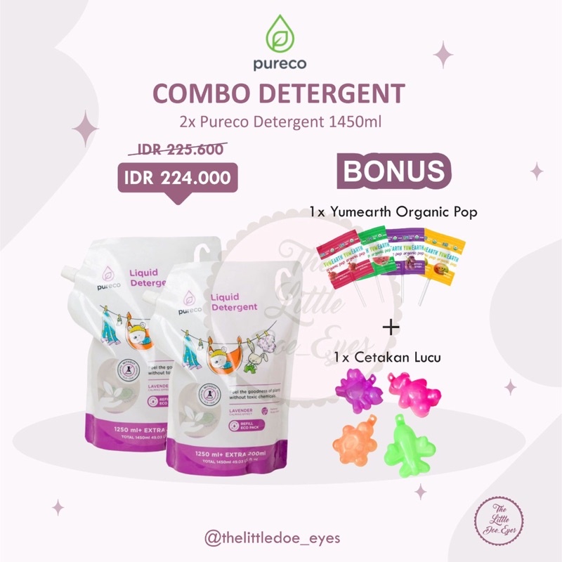 COMBO DETERGENT (2x pureco detergent 1450ml + BONUS)