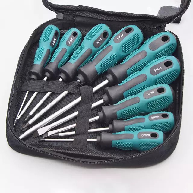 [COD] Obeng Set Magnet Gagang Karet Skrup Screwdriver Bintang Plus Min  - / Perlengkapan Rumah Tangg
