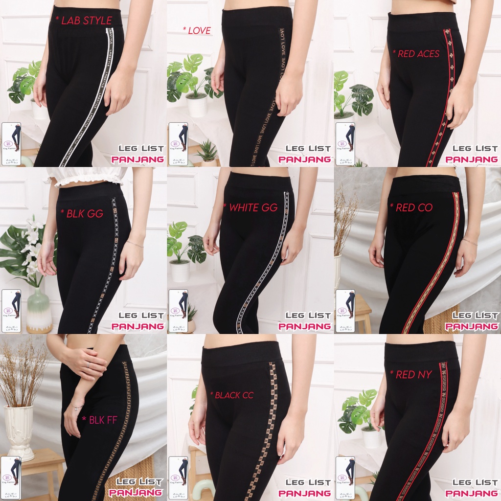 Koleksi Legging List Wanita / Legging Lis wanita import / Legging list jumbo wanita / legging fashion wanita / LEEGGING LIS SAMPING / LEGGING LIST SAMPING / legging panjang wanita