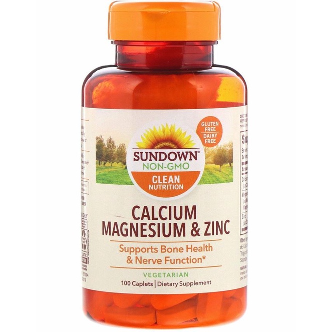 Promo Sundown Naturals Calsium Magnesium Zinc 100 caplets ORI USA