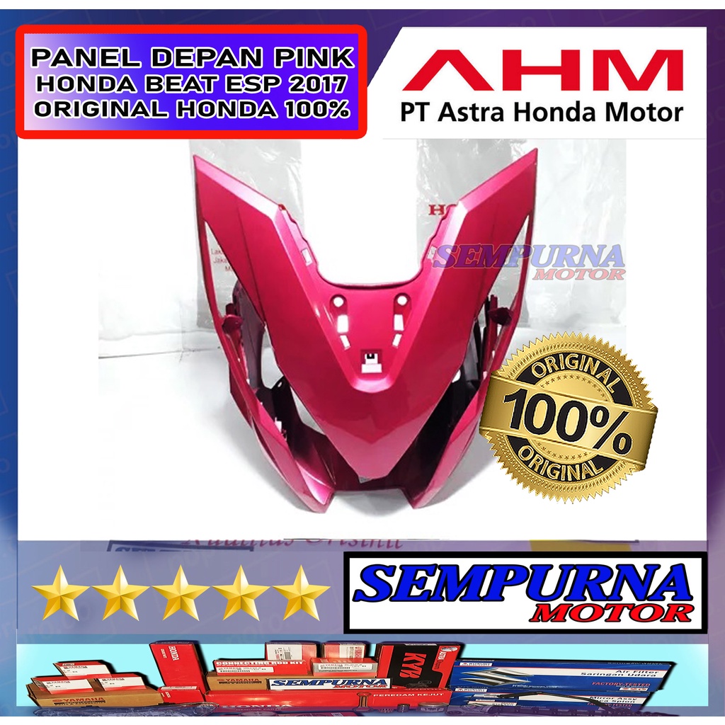 Panel Tameng Depan Cover Dada Beat Esp 2016 2017 2018 2019 Magenta Pink 100% Original Honda Asli Ori