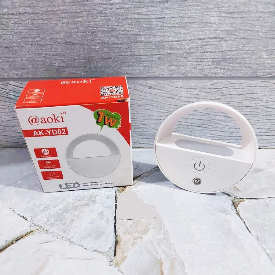 Lampu Tidur Cahaya Putih Dan Kuning 1W Touch Sensor Aoki AK YD02