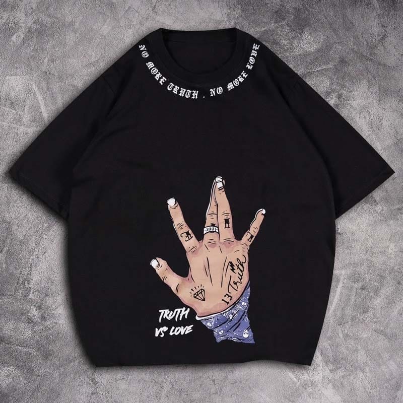 MakeGrosir - KAOS OVERSIZE HAND TRUTH