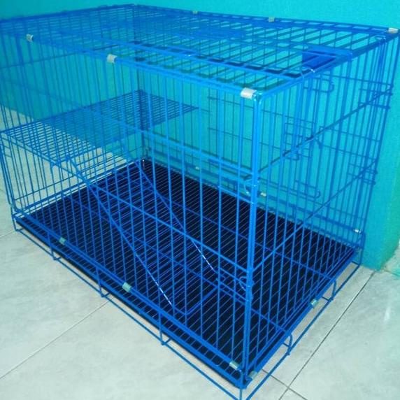 Kandang Kucing Anjing dan Kelinci Tingkat Besar Besi Lipat