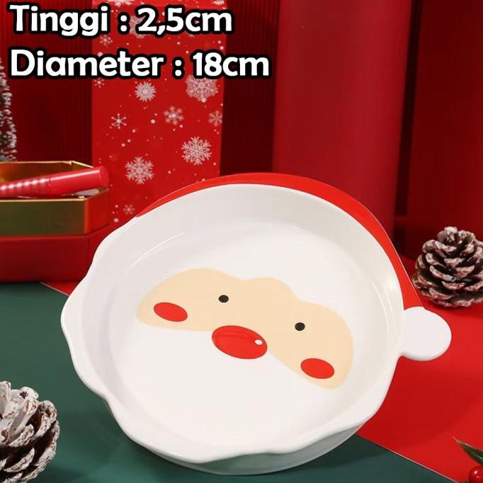 

BEST QUALITY - PLATES SANTA / PIRING CERAMIC MERRY CHRISTMAS NATAL XMAS