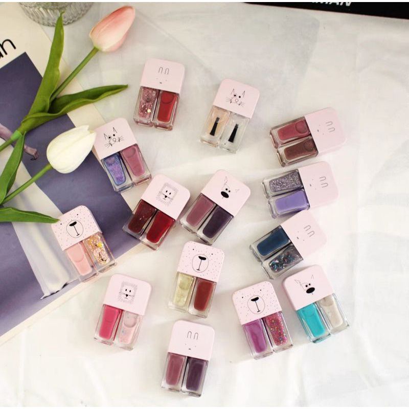 MJ88 KUTEK 2IN1 AISXCOCO / KUTEK KOREA CAT KUKU GEL NAIL POLISH 2IN1 SUPER MURAH