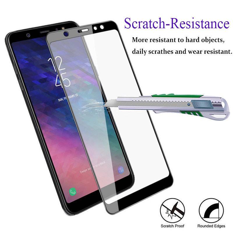 3pcs Pelindung Layar Tempered Glass 9D Untuk Samsung Galaxy A8 A51 A50s A6 A50 J7 A7 A71 A70 Plus 2018