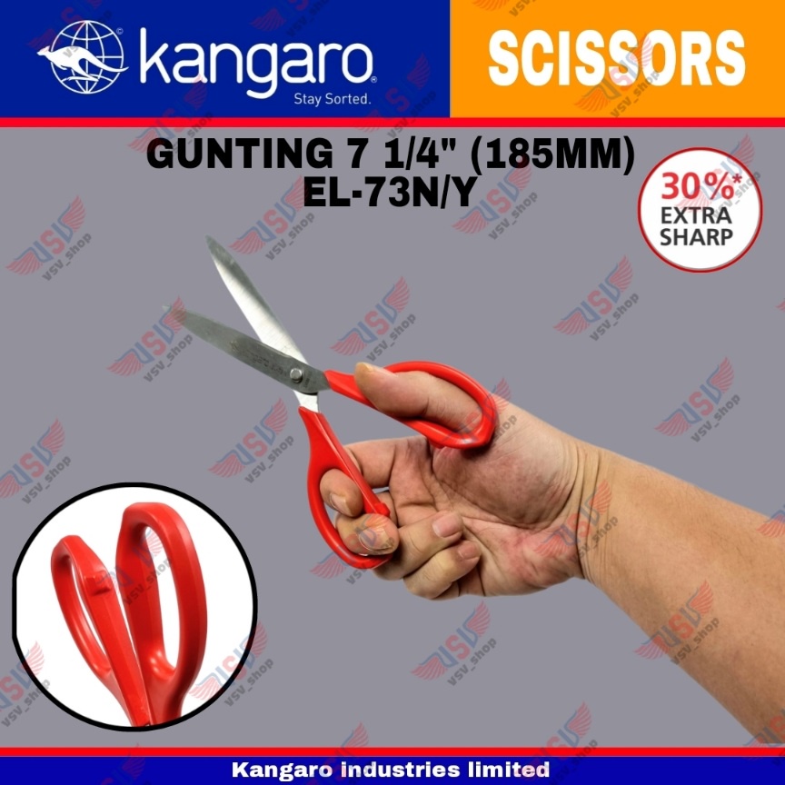 Gunting kertas / Gunting kain / Gunting Stainless Steel 185mm Scissors