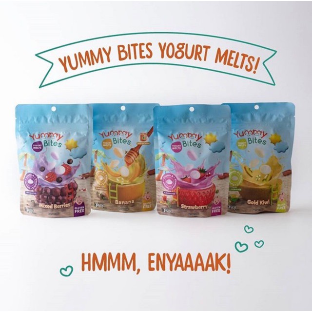 Snack Cemilan Makanan Bayi Yummy Bites Yogurt Melts 20gr