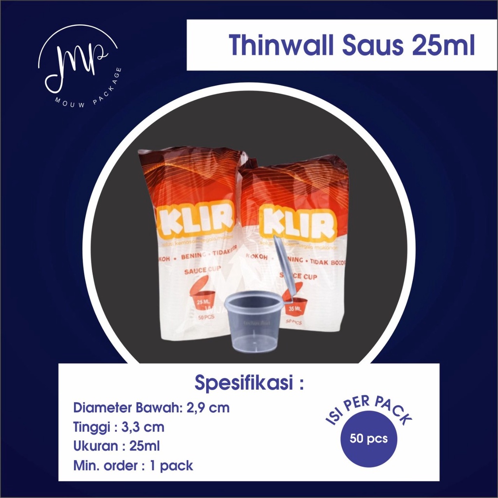 Jual Cup Saus Ml Thinwall Ml Klir Tempat Saus Shopee Indonesia