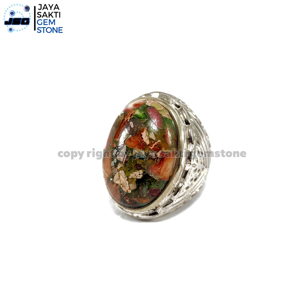 Natural Batu Akik Pirus Pancawarna Afrika Original PA04