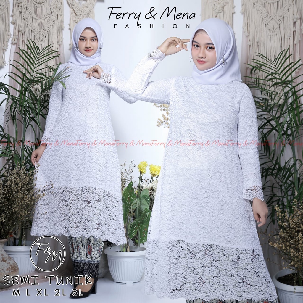 ADE&gt; SEMI TUNIK BRUKAT JUMBO / SET KEBAYA TUNIK BRUKAT MODERN / BAJU KEBAYA BRUKAT TUNIK / KEBAYA PESTA