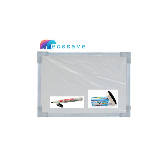 

PAKET Whiteboard Magnetic 20 x 30 Papan Tulis Anak Murah White Board Gantung Mini Putih Magnetik