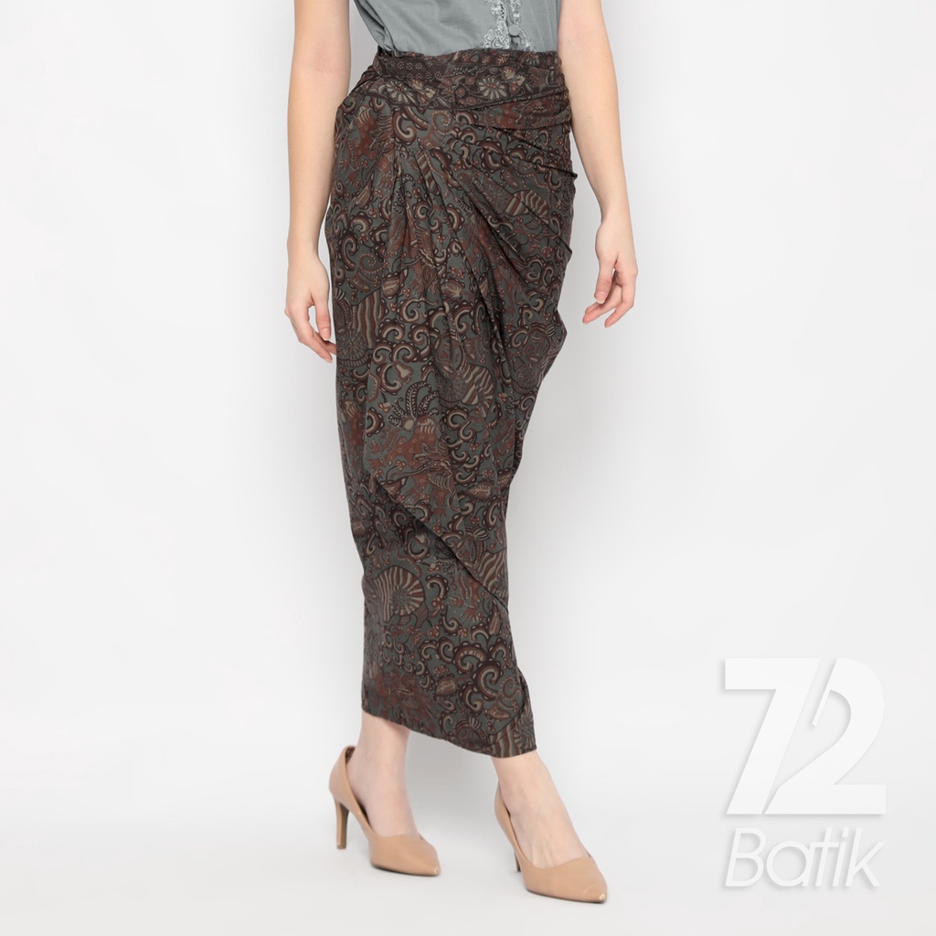 ROK BATIK SPAN Skirt Lilit Kebaya Instan Modern Wanita Motif Balian Warna Abu Abu Grey Gray 723137 Cap 72 - Rok Batik Lilit Bawahan Skirt Kamen Kebaya Songket Batik Panjang Plisket Span Instan Jadi Bali Lembaran Premium Modern Untuk Wanita Kondangan