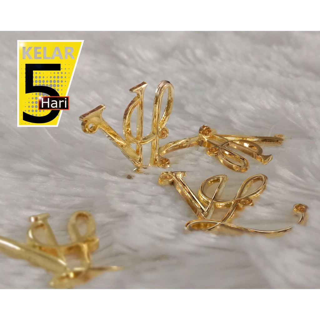 label hijab custom besi logam alloy anhas desain sendiri untuk logo merk hijab logam aksesoris kerud