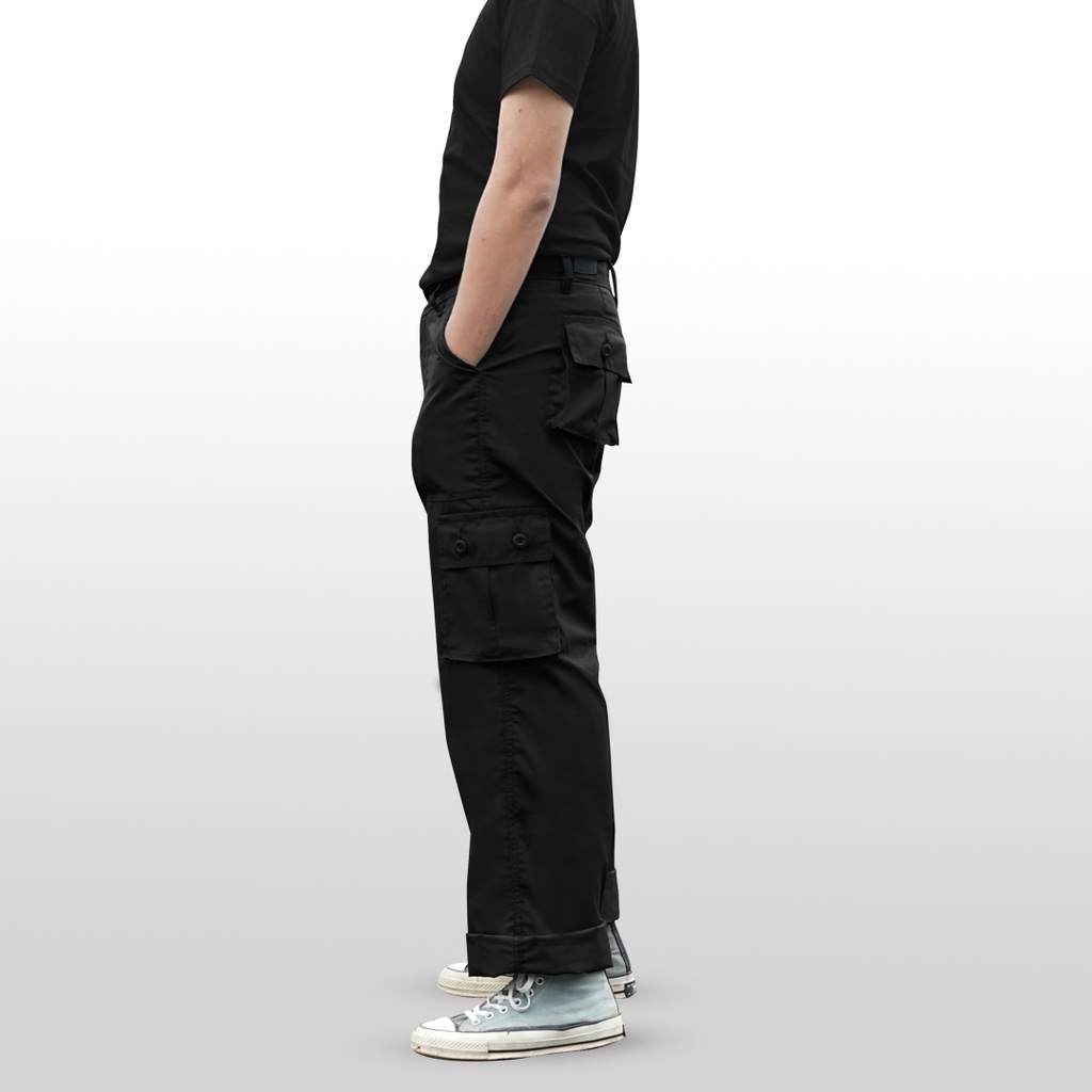 PLAIN AS DAY - TOBEY CARGO PANTS - BLACK